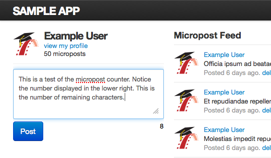 Micropost Counter